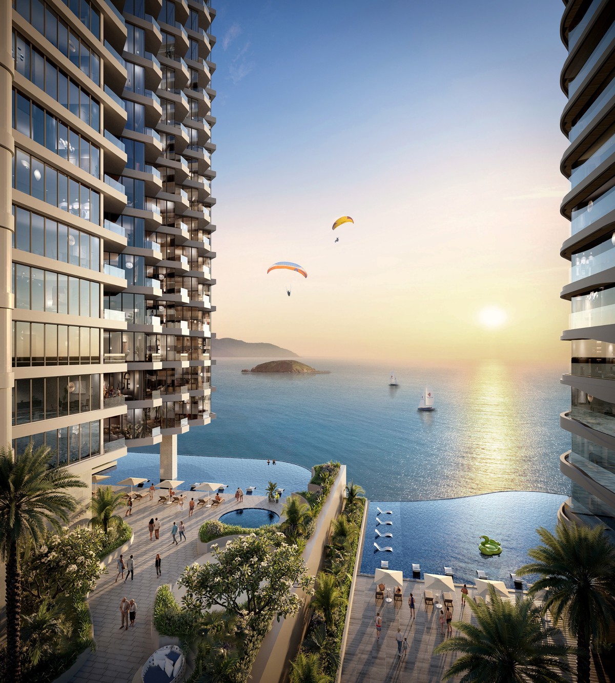 Căn hộ mặt biển cao cấp bậc nhất Nha Trang - 100% view biển núi.