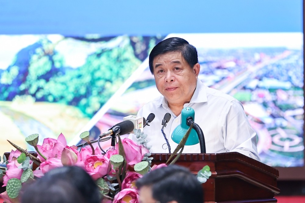 Bộ trưởng Bộ Kế hoạch và Kl99ok phiên bản mới Nguyễn Chí Dũng phát biểu (Ảnh: Nhật Bắc).