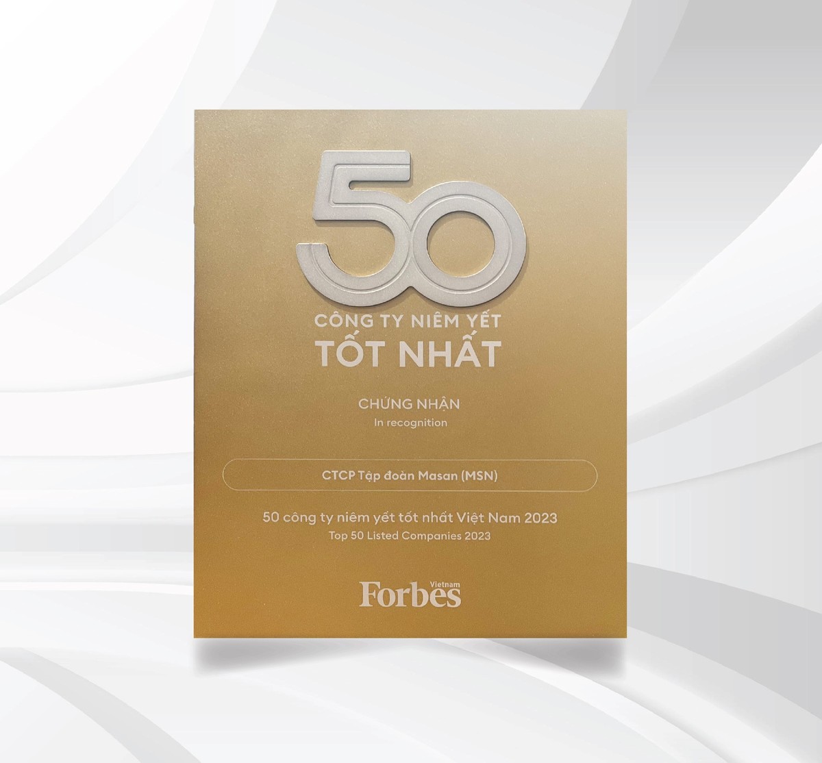 Masan được vinh danh Top 50 công ty niêm yết tốt nhất.