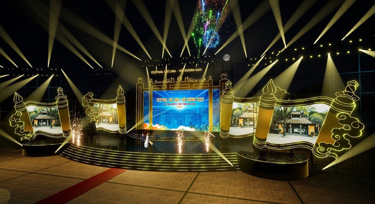 Sân khấu Festival Chí Linh - Hải Dương 2023 (ảnh phối cảnh 3D).