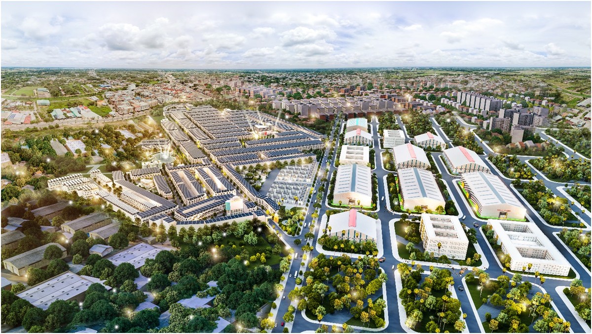 Phối cảnh tổng thể khu đô thị Estella City đẳng cấp và hiện đại.
