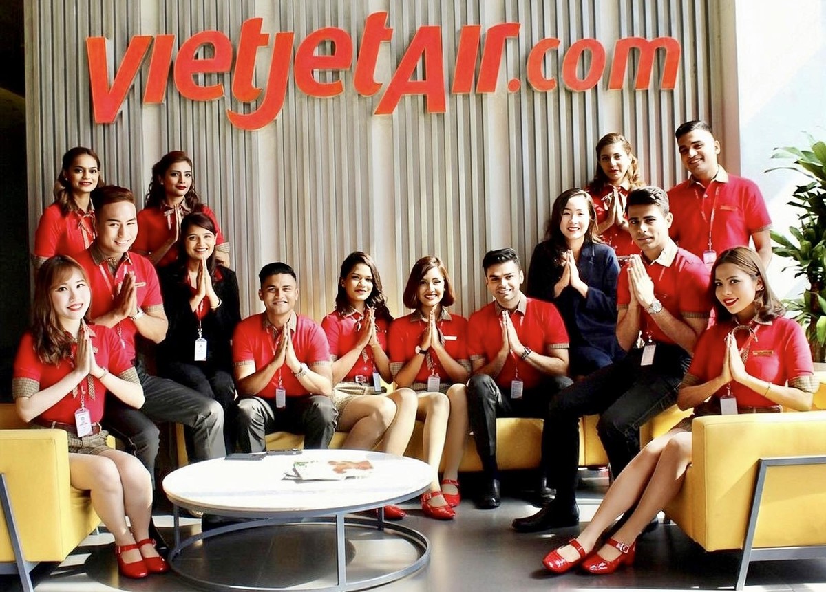 Các học viên của Học viện Hàng không Vietjet đến từ Ấn Độ.