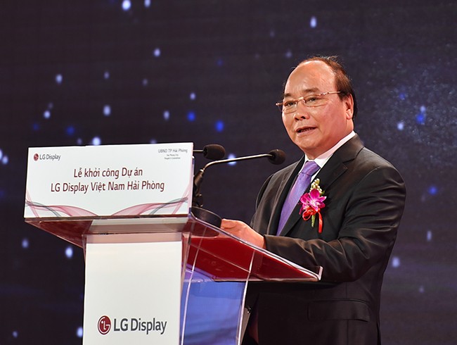 Thủ tướng Nguyễn Xuân Phúc dự lễ khởi công dự án 1,5 tỷ USD của LG Việt Nam ảnh 3