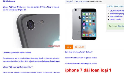 Điện thoại nhái iPhone 7 cũng đã xuất hiện, được rao bán với giá rẻ. chua-ra-mat-iphone-7-da-duoc-chao-ban-tran-lan-o-viet-nam-1