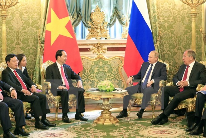 Chủ tịch nước Trần Đại Quang hội đàm với Tổng thống Nga Putin ảnh 1