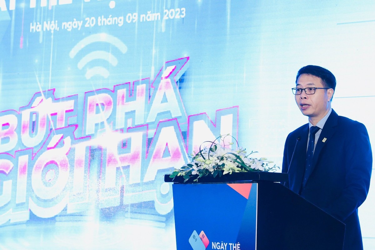 Ông Nguyễn Quang Hưng, Chủ tịch HĐQT NAPAS phát biểu tại sự kiện