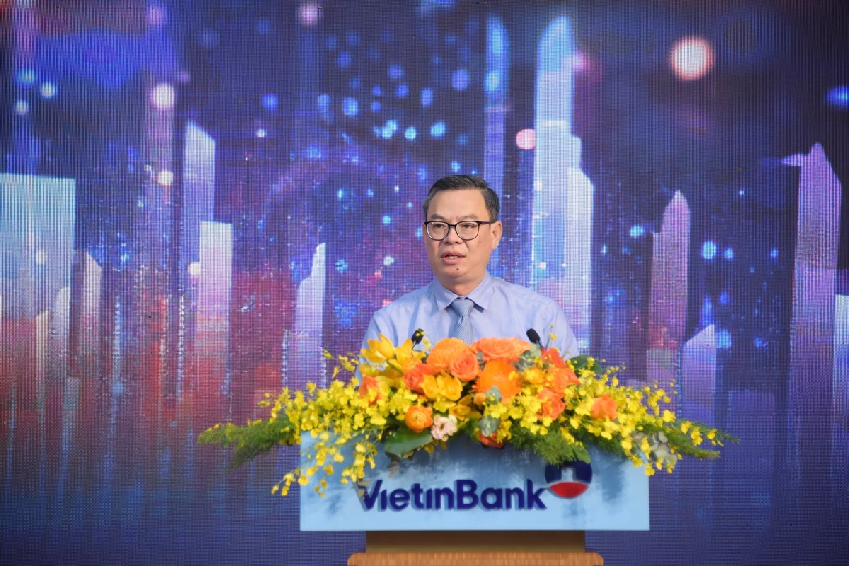 Ông Trần Minh Bình, Chủ tịch HĐQT VietinBank phát biểu tại ĐHCĐ