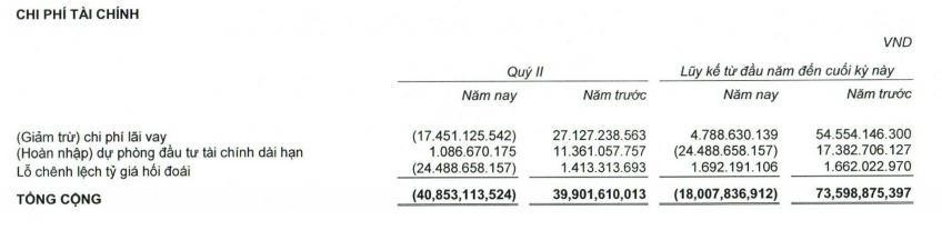Cơ cấu chi phí Kl991.com nạp rút nhanh quý II/2021 của TTF