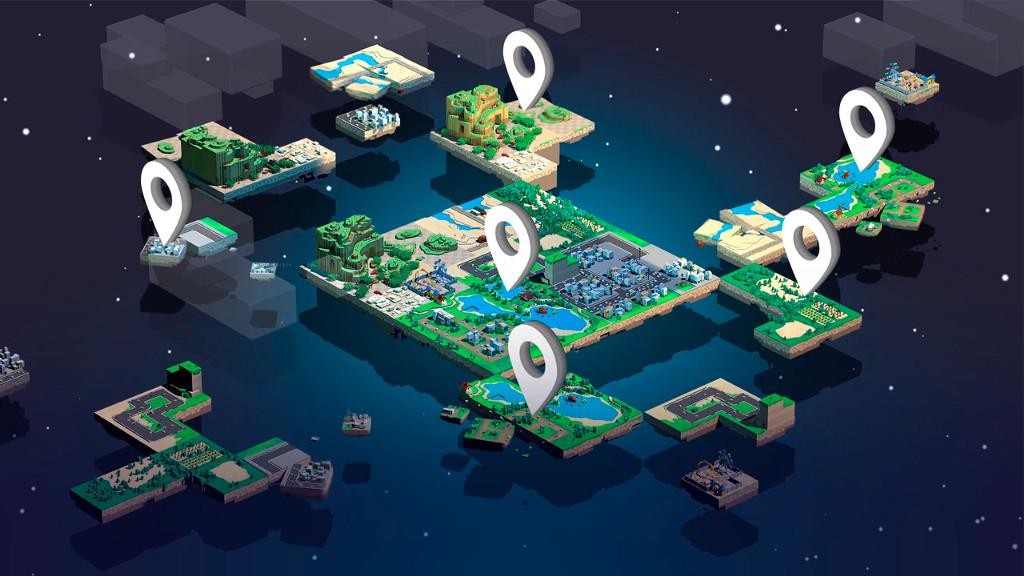 Các khu đất được "phân lô" với kích thước khác nhau trên nền tảng The Sandbox