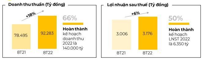 Kết quả Kl992 VIP Trang Chủ 2026 8 tháng đầu năm 2022 của MWG.