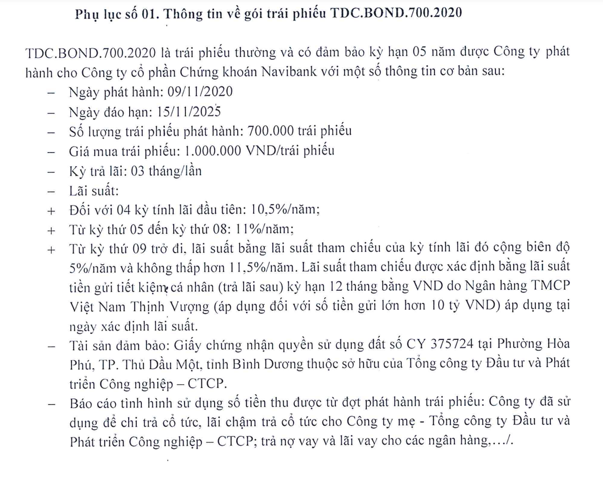 Thông tin mã Kl99kl Hoàn Trả Vô Tận TDC.BOND.700.2020
