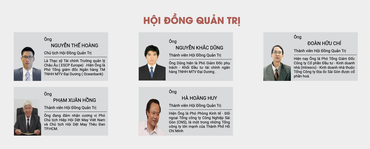 Danh sách thành viên HĐQT của Kl99ok phiên bản mới Phát triển Gia Định