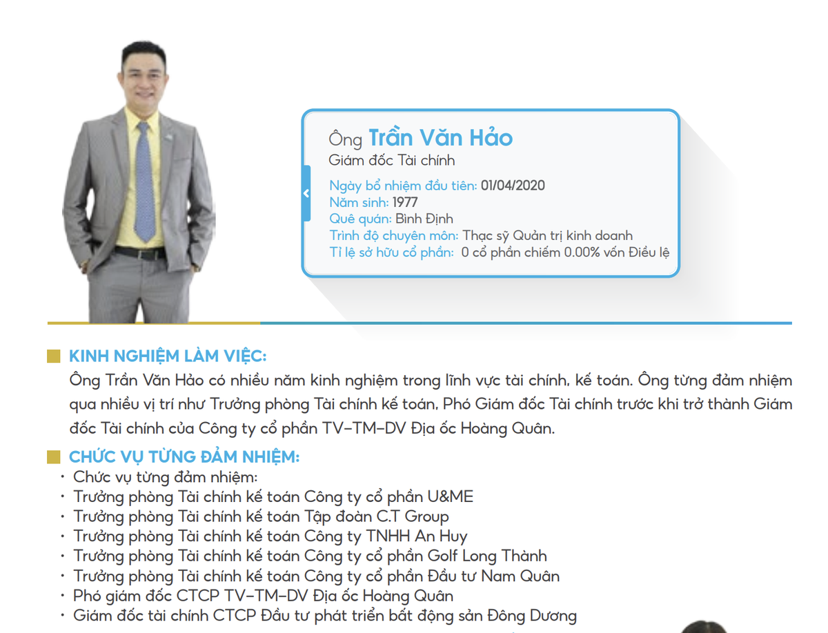 Ông Trần Văn Hảo được bổ nhiệm giữ chức vụ Giám đốc Kl991.com nạp rút nhanh tại Địa ốc Hoàng Quân kể từ ngày 1/4/2020.