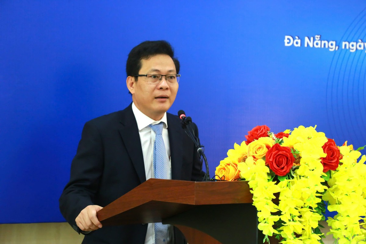 PGS.TS Lê Văn Huy, Hiệu trưởng DUE phát biểu tại sự kiện