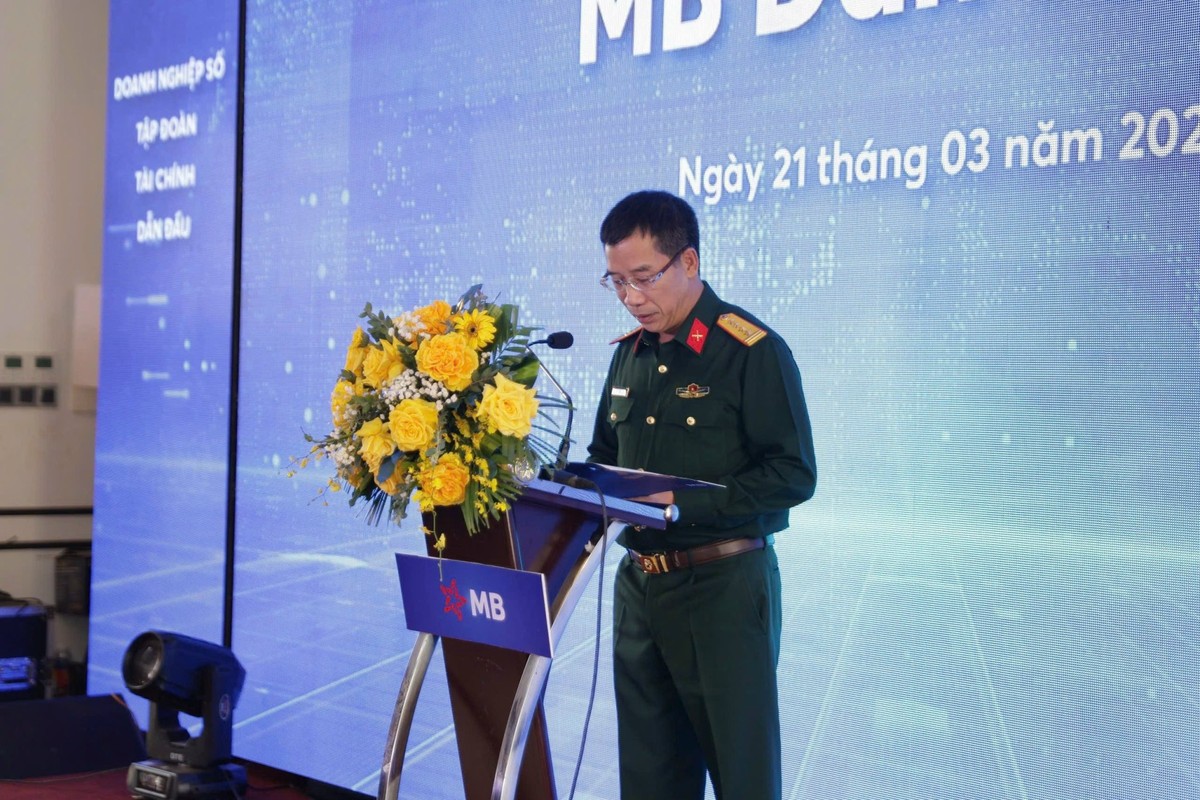 Ông Lưu Trung Thái, Chủ tịch HĐQT MB phát biểu tại sự kiện