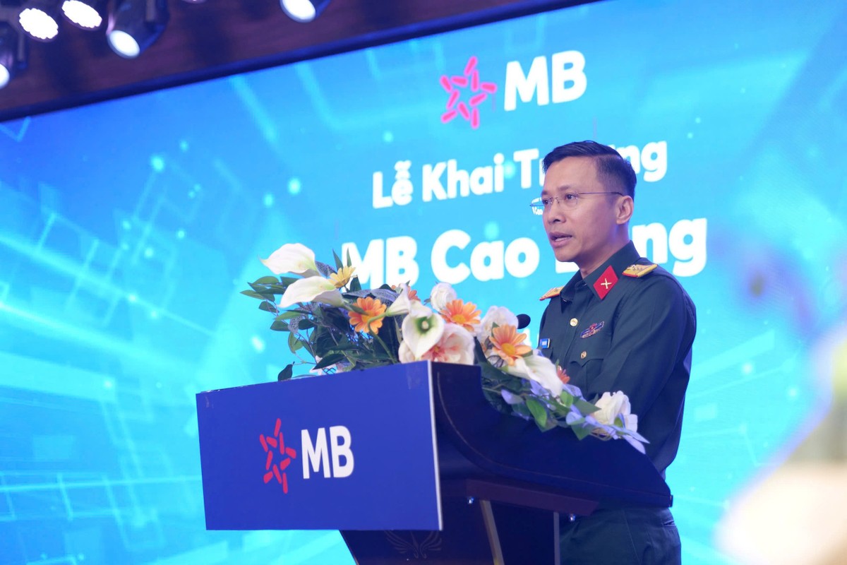 Ông Phạm Như Ánh, Tổng giám đốc MB phát biểu tại buổi lễ Khai trương chi nhánh