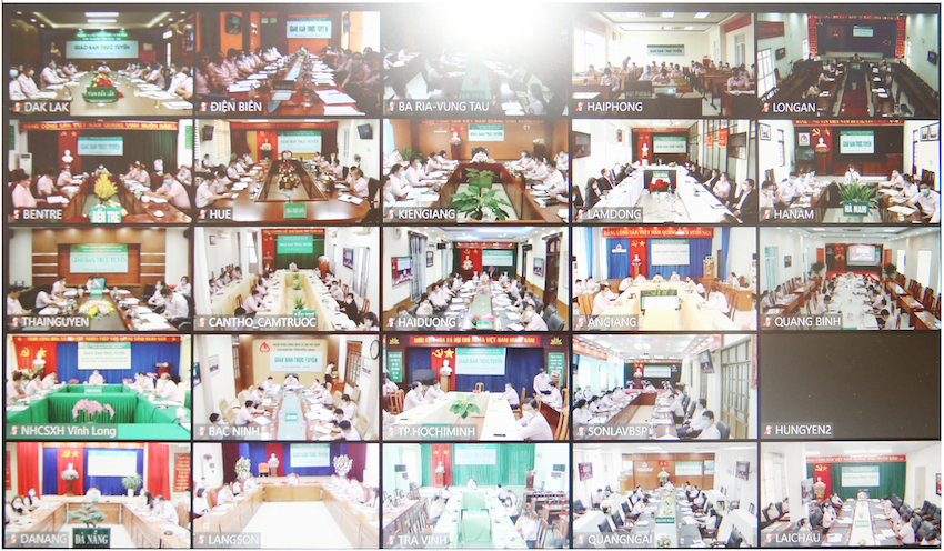 Các đại biểu tham dự giao ban trực tuyến