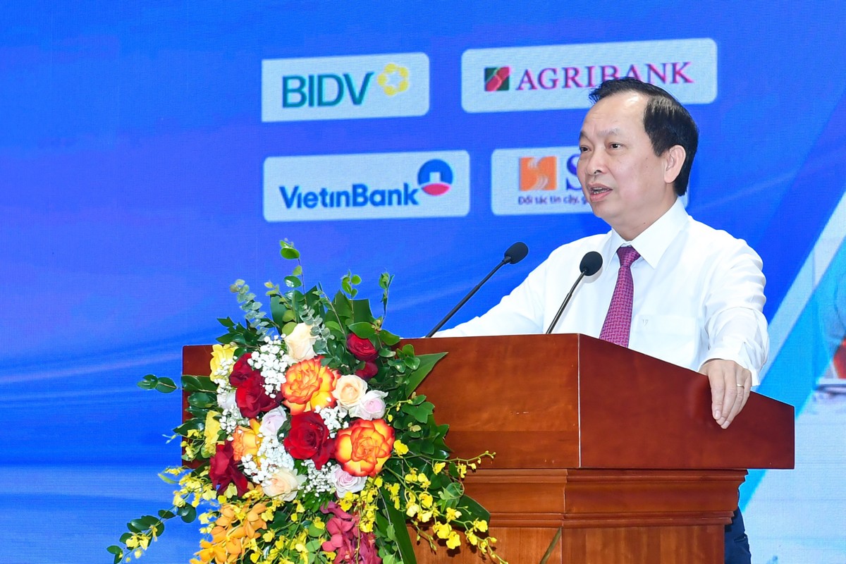 Ông Đào Minh Tú, Phó Thống đốc thường trực NHNN phát biểu tại sự kiện