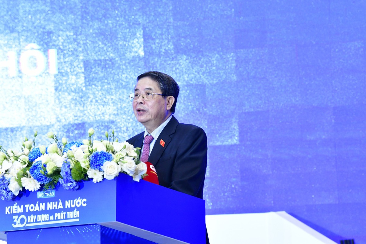 Ông Nguyễn Đức Hải, Phó chủ tịch Quốc hội phát biểu khai mạc Hội thảo “Kiểm toán 99Kl99 trực tiếp đá gà - 30 năm xây dựng và phát triển”