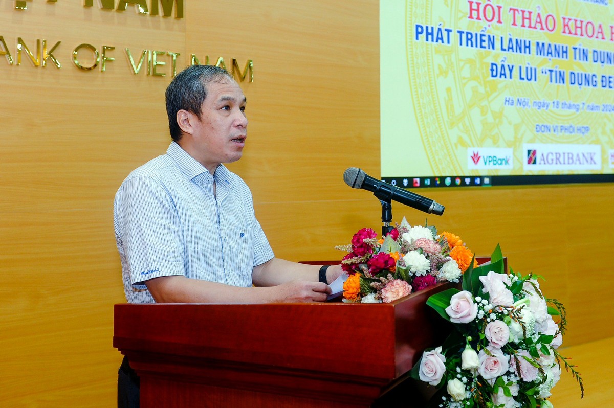 Ông Đoàn Thái Sơn, Phó Thống đốc NHNN phát biểu tại Hội thảo