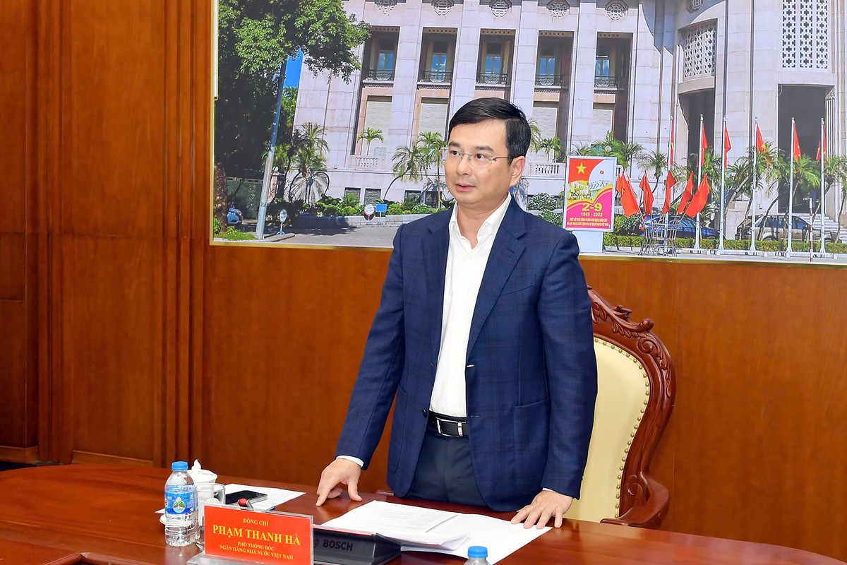 Phó Thống đốc NHNN Phạm Thanh Hà phát biểu tại cuộc họp