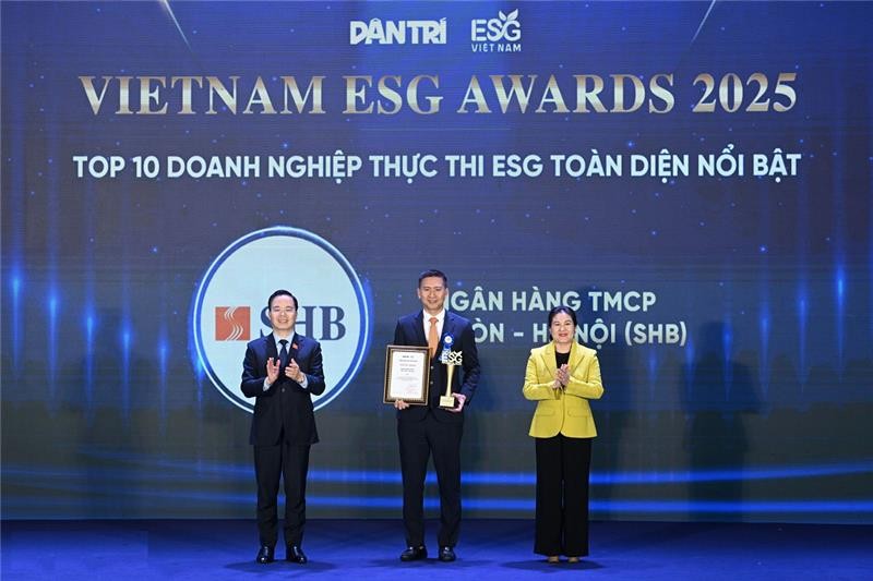 SHB được vinh danh trong TOP 10 Kl991.com World Cup 2026 Chính Thức thực thi ESG toàn diện nổi bật