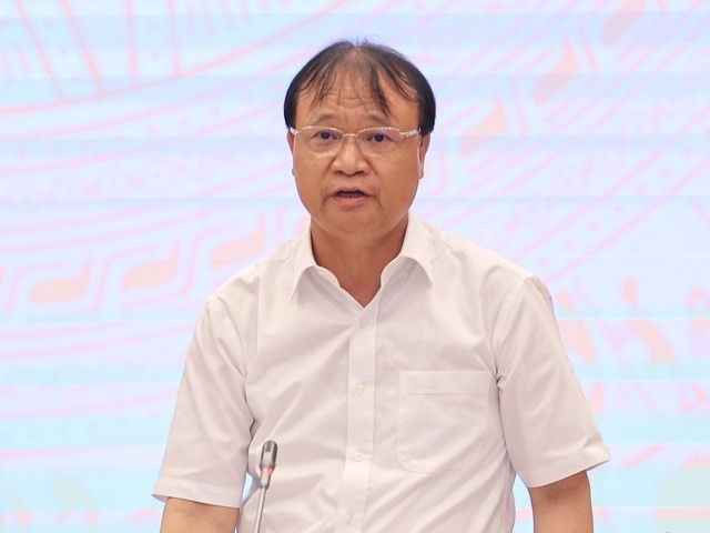 Thứ trưởng Bộ Công thương Đỗ Thắng Hải phát biểu tại họp báo Kl993 ưu đãi thưởng hấp dẫn chiều tối 3/6.