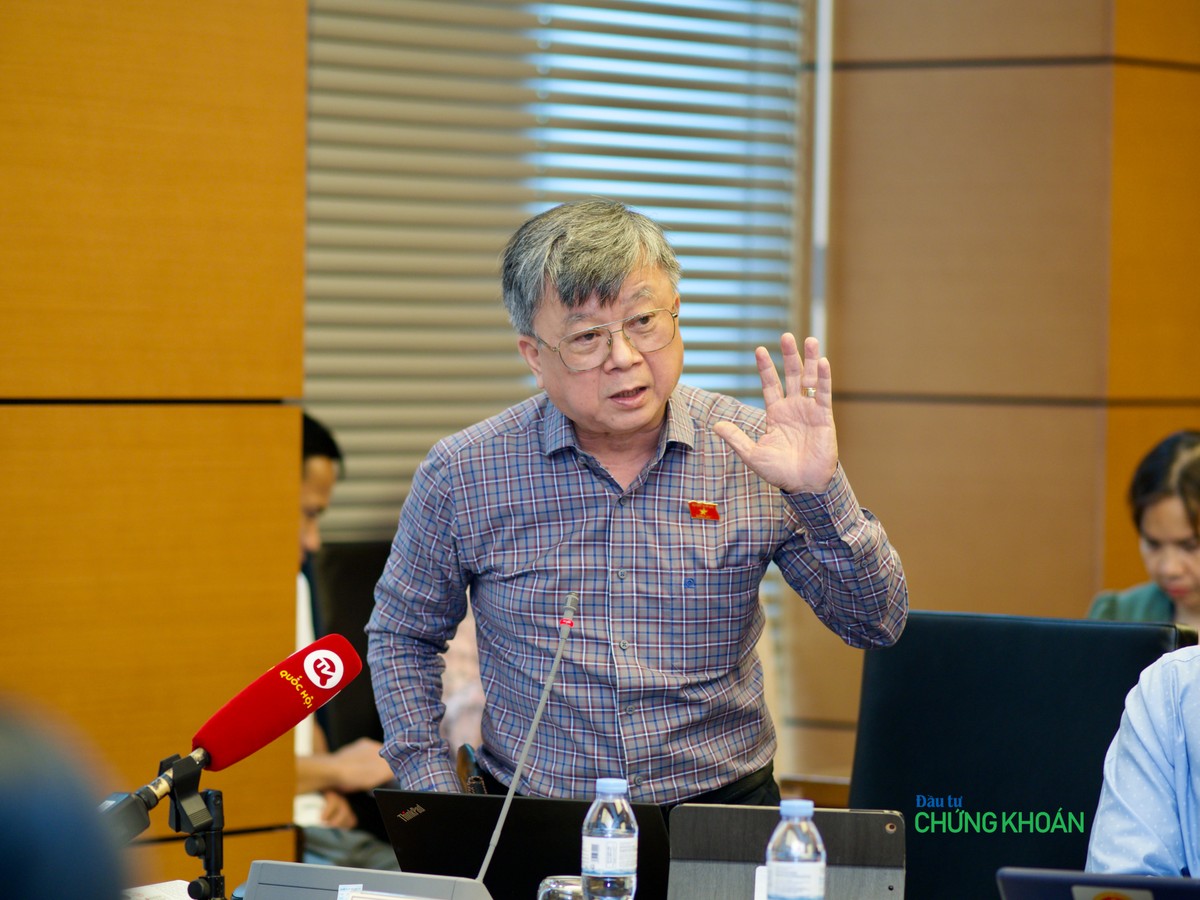 Đại biểu Trương Trọng Nghĩa (đoàn TP Hồ Chí Minh) thảo luận tại tổ sáng 9/6 (Ảnh: M.M)