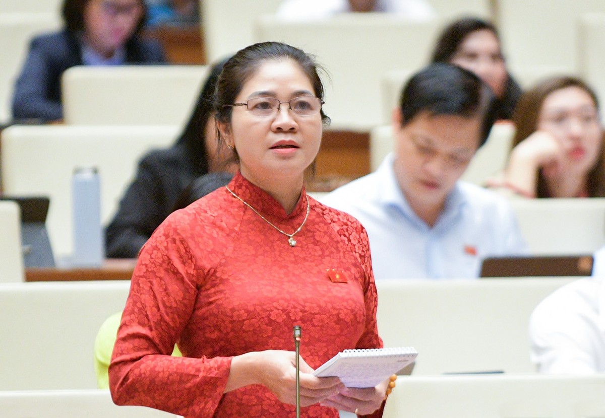 Đại biểu Leo Thị Lịch (đoàn Bắc Giang) - Ảnh: Quochoi.vn