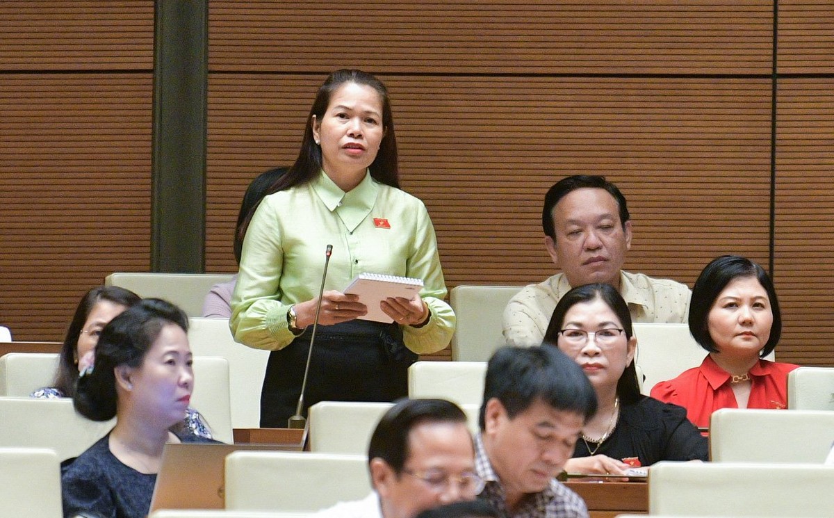 Đại biểu Vũ Thị Liên Hương (đoàn Quảng Ngãi)