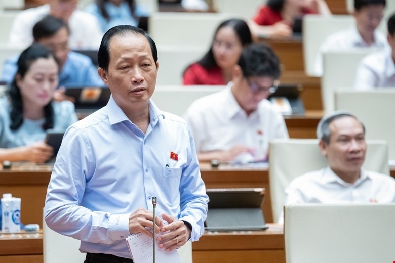 Đại biểu Quốc hội Nguyễn Trúc Sơn (đoàn Bến Tre) phát biểu