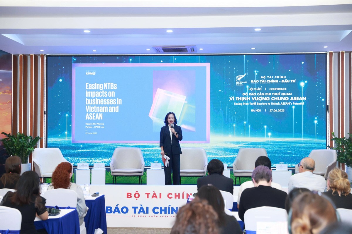 Bà Nguyễn Mai Phương trình bày tham luận tại Hội thảo sáng 27/6. Ảnh: Đức Thanh Bà Nguyễn Mai Phương trình bày tham luận tại Hội thảo sáng 27/6. Ảnh: Đức Thanh