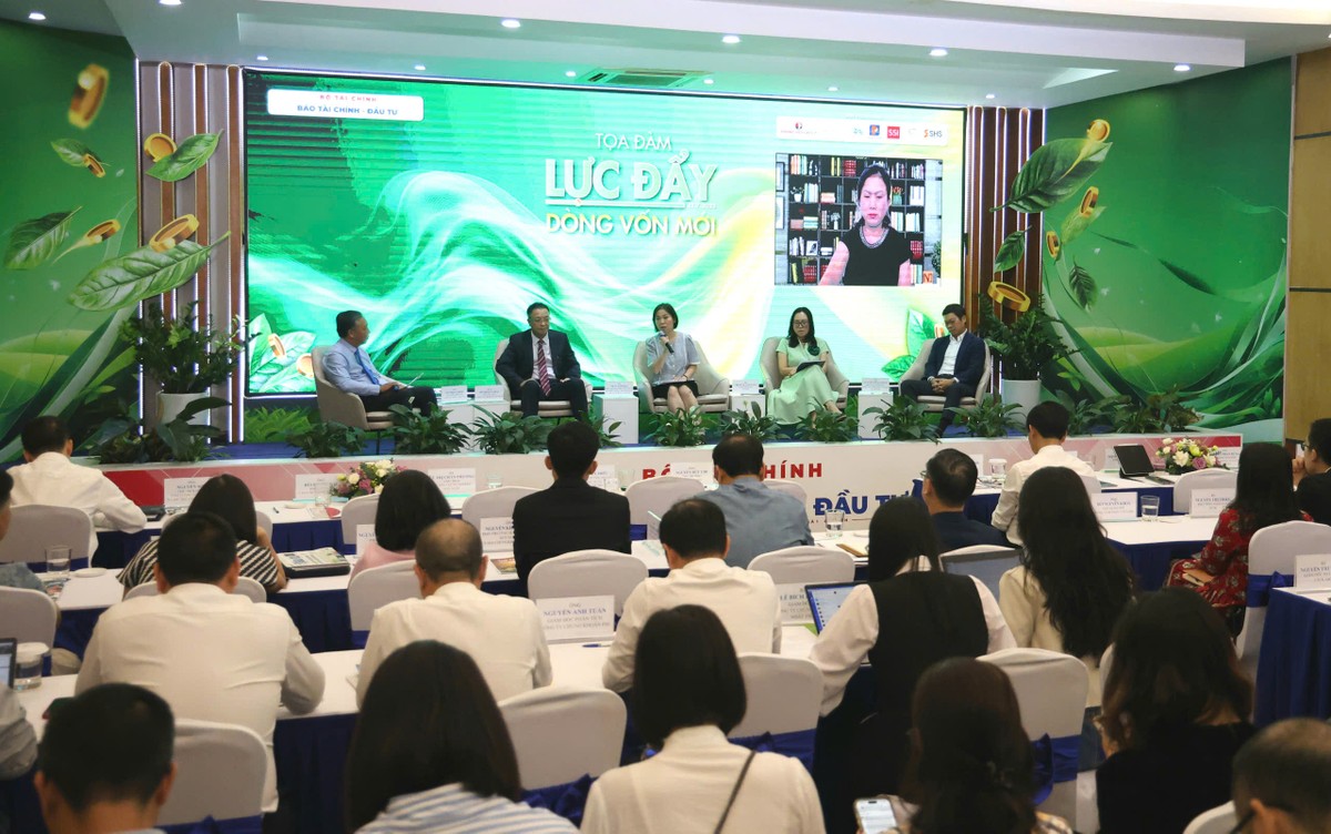 Bà Đặng Nguyệt Minh, Giám đốc khối Nghiên cứu, Dragon Capital phát biểu tại Toạ đàm bằng hình thức trực tuyến tại đầu cầu TP. Hồ Chí Minh