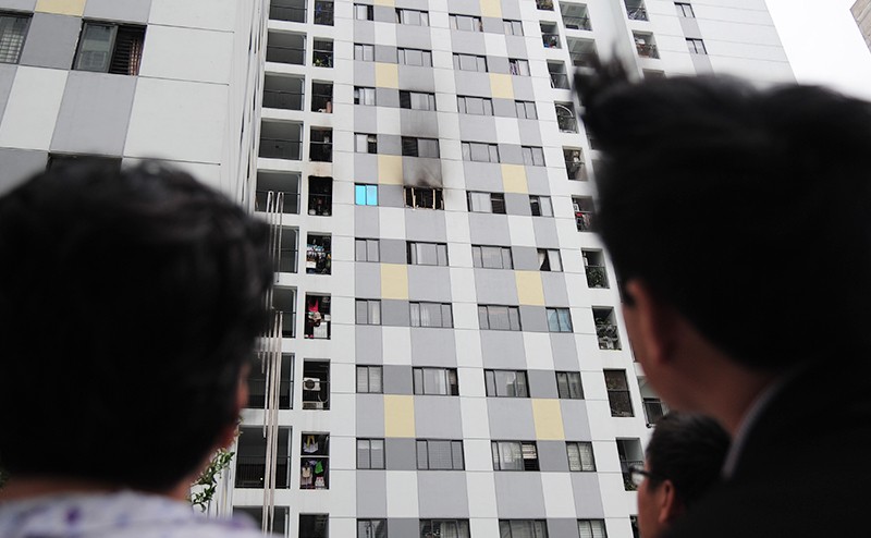 Cháy chung cư Rainbow Linh Đàm: Chuông báo cháy không hoạt động? ảnh 1