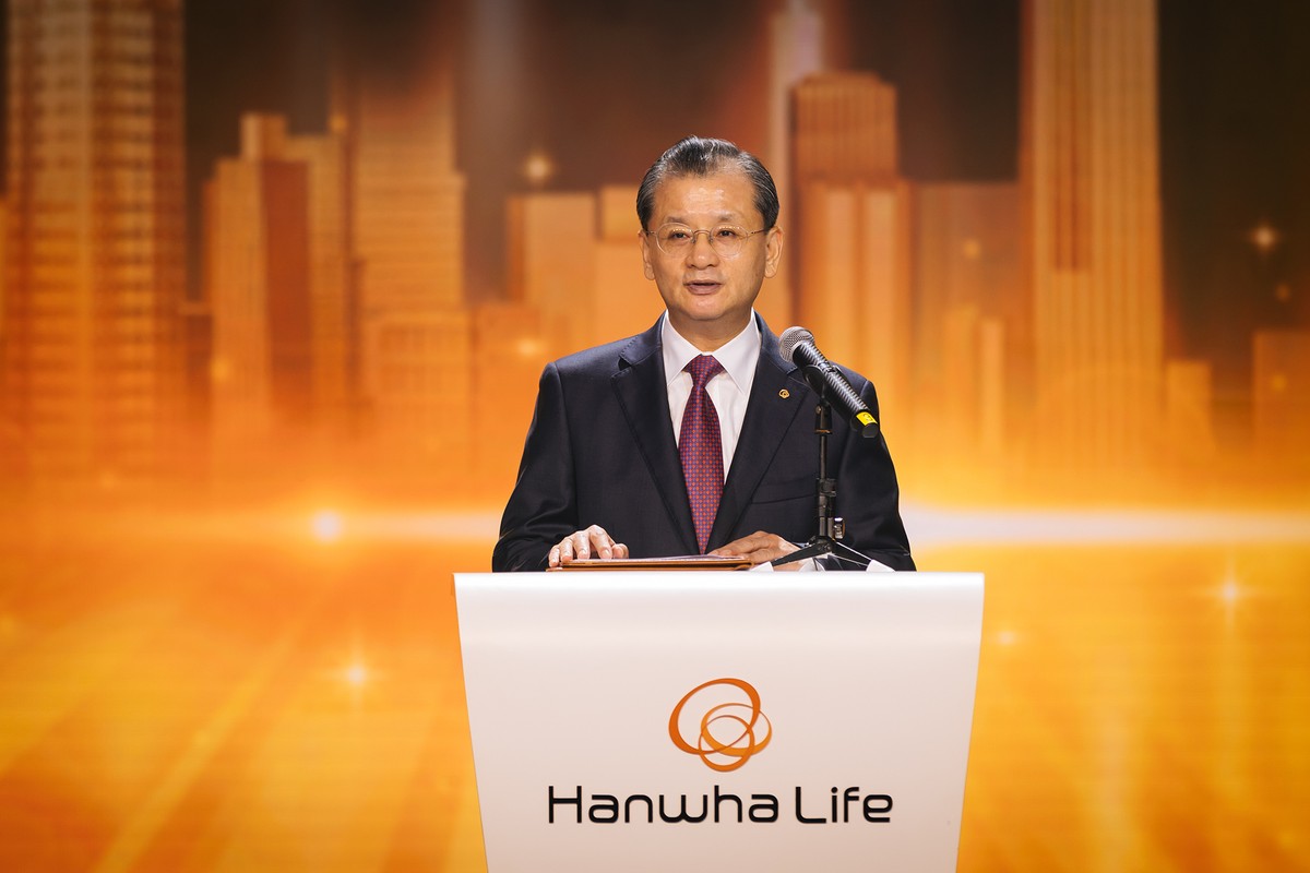 Ông Yeo Seung Joo, Tổng giám đốc Kl994 game bài casino hấp dẫn Hanwha Life phát biểu tại sự kiện ngày 18/08/2023