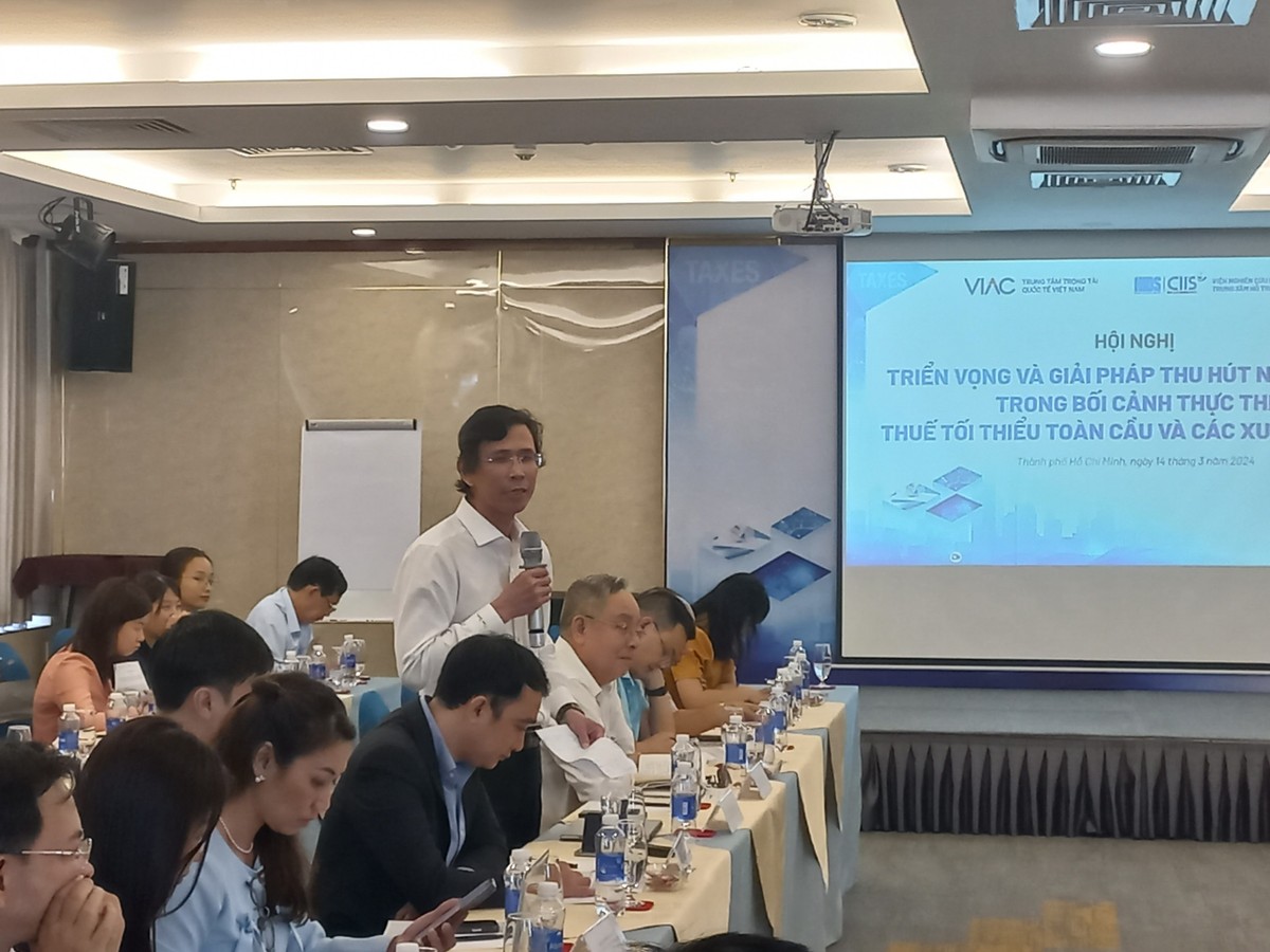 Ông Nguyễn Anh Thi, Trưởng ban quản lý Khu Công nghệ cao TP HCM tại Hội nghị "Triển vọng và giải pháp thu hút nhà Kl99ok phiên bản mới trong bối cảnh thực thi thuế tối thiểu toàn cầu và các xu hướng mới"