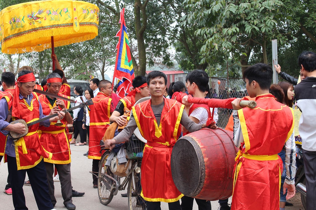 Hàng ngàn người tham gia lễ hội rước Vua giả tại Đền Sái, huyện Đông Anh ảnh 29