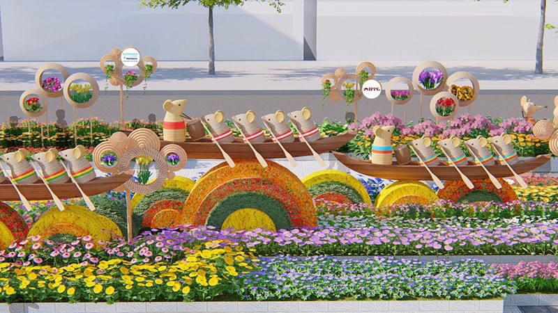 Đường hoa xuân Canh Tý 2020 với chủ đề “TP.HCM - Vững tin tiến bước” ảnh 1