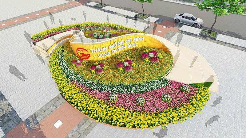 Đường hoa xuân Canh Tý 2020 với chủ đề “TP.HCM - Vững tin tiến bước” ảnh 4