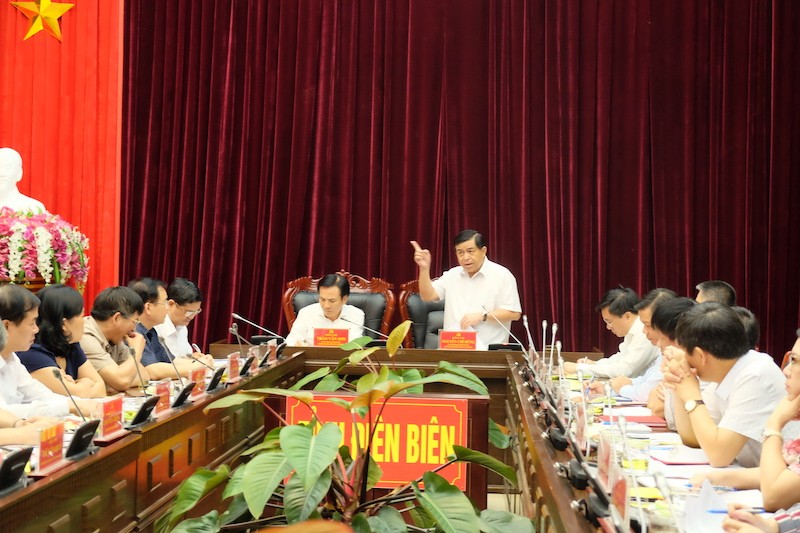 Bộ trưởng Nguyễn Chí Dũng làm việc với lãnh đạo tỉnh Điện Biên.