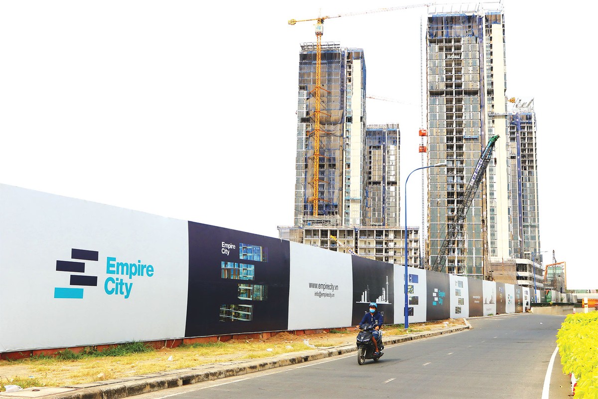 Dự án Empire City được chào bán với giá 200 triệu đồng/m2. Ảnh: Lê Toàn