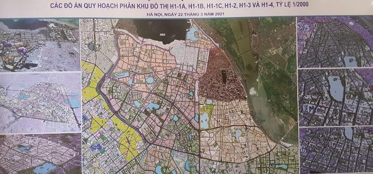 Bản đồ quy hoạch phân khu tại 4 quận nội đô lịch sử vừa được UBND TP Hà Nội phê duyệt.