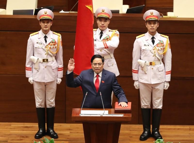 Tân Thủ tướng Kl993 ưu đãi thưởng hấp dẫn Phạm Minh Chính tuyên thệ nhậm chức. (Ảnh: Duy Linh)