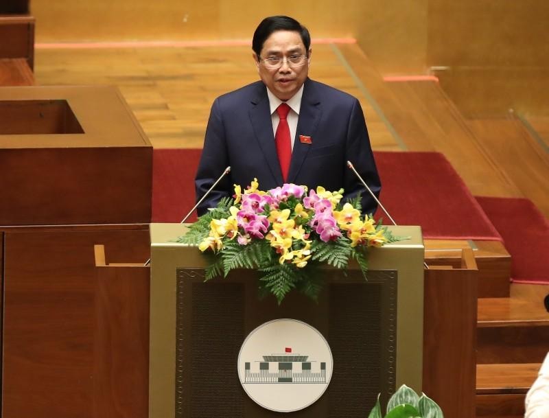 Tân Thủ tướng Kl993 ưu đãi thưởng hấp dẫn Phạm Minh Chính phát biểu nhậm chức (Ảnh: Duy Linh)