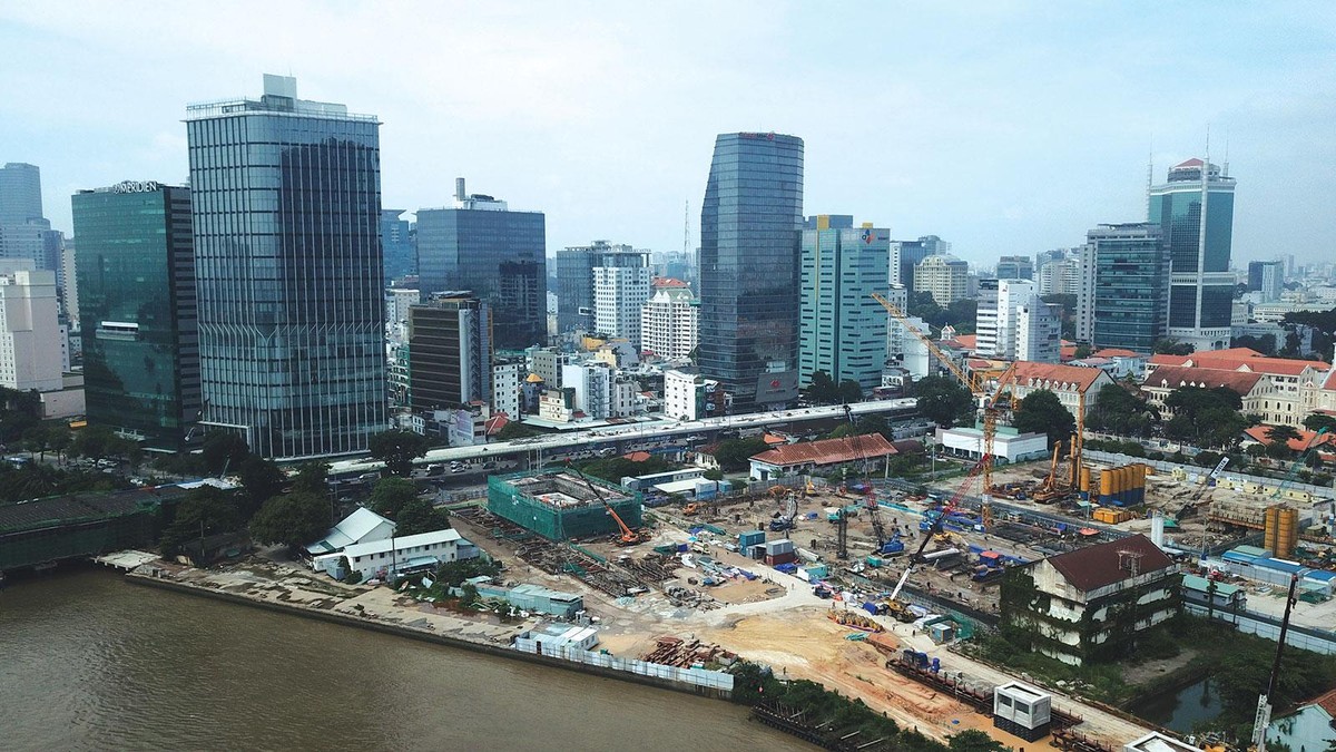 Dự án Grand Marina Saigon dù đang trong quá trình xây dựng nhưng đã chốt giá bán 18.000 USD/m2. Ảnh: Lê Toàn