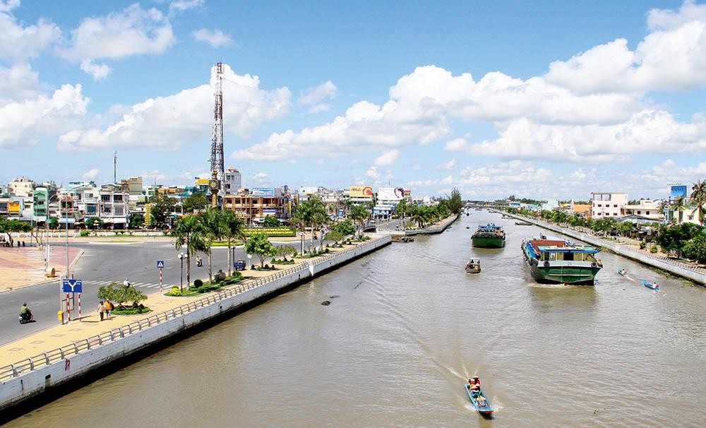 Một góc TP. Vị Thanh, tỉnh Hậu Giang Ảnh: Duy Khương