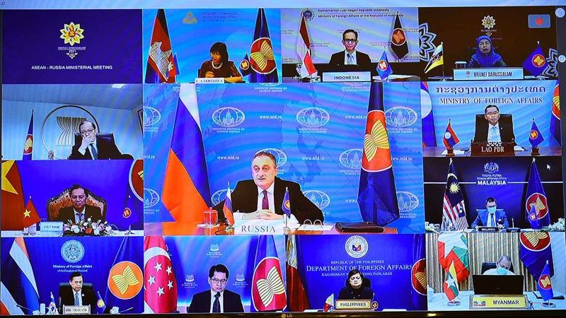 Hội nghị trực tuyến Bộ trưởng Ngoại giao ASEAN - Nga