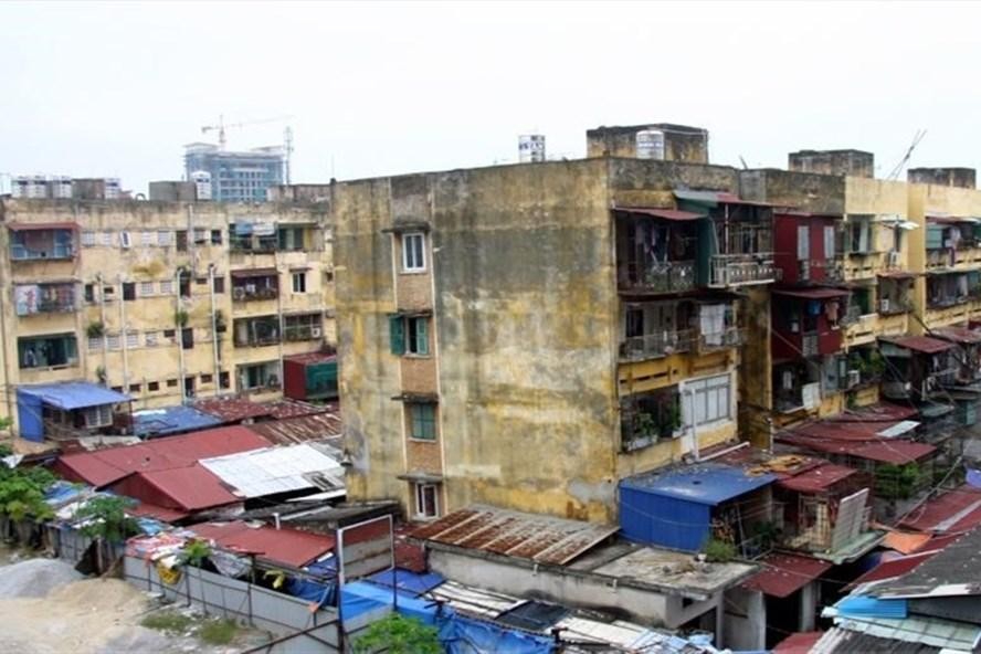 Khu chung cư Vạn Mỹ (quận Ngô Quyền) hiện tại đã xuống cấp nghiêm trọng. Ảnh: haiphong.gov.vn