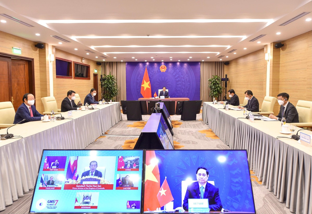 Thủ tướng nhận định, giai đoạn khó khăn hiện nay là cơ hội để các nước thành viên GMS cùng nhau đoàn kết, thúc đẩy hợp tác và phát triển. (Ảnh: Nhật Bắc)