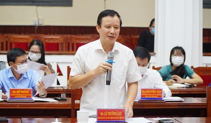 Bí thư Tỉnh ủy Thừa Thiên Huế Lê Trường Lưu biểu dương và đánh giá cao những kết quả Đại học Huế đã đạt được trong thời gian qua.